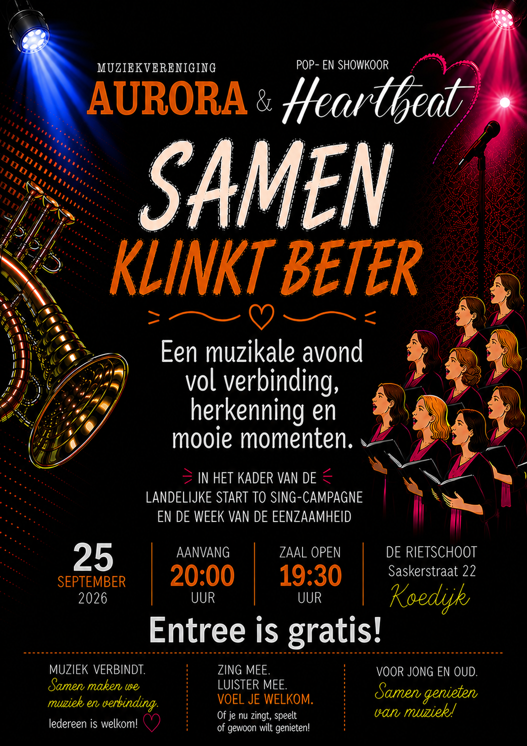 Samen Klinkt Beter – gratis buurtconcert in De Rietschoot